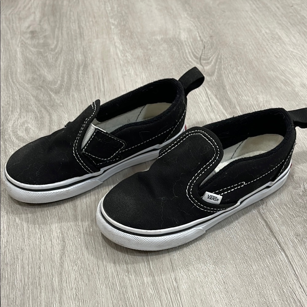 Vans Kids Black Slip-On Shoes